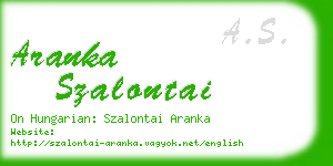 aranka szalontai business card